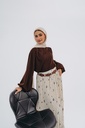 Chocolate Louvre Blouse