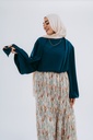 Teal Louvre Blouse