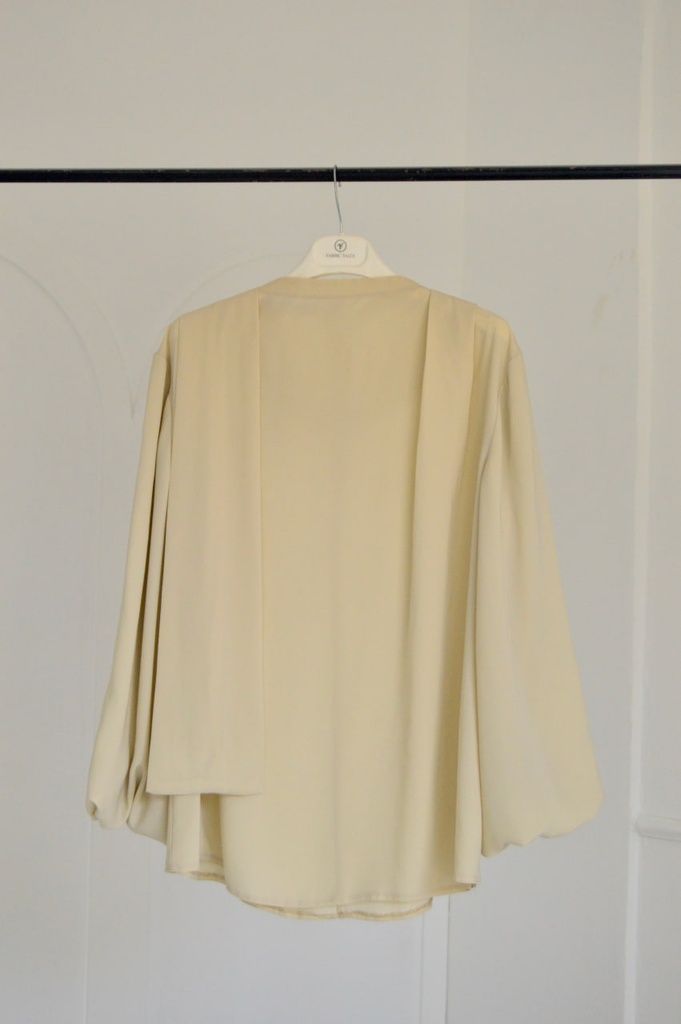 Sand Louvre Blouse