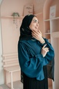 Teal Louvre Blouse