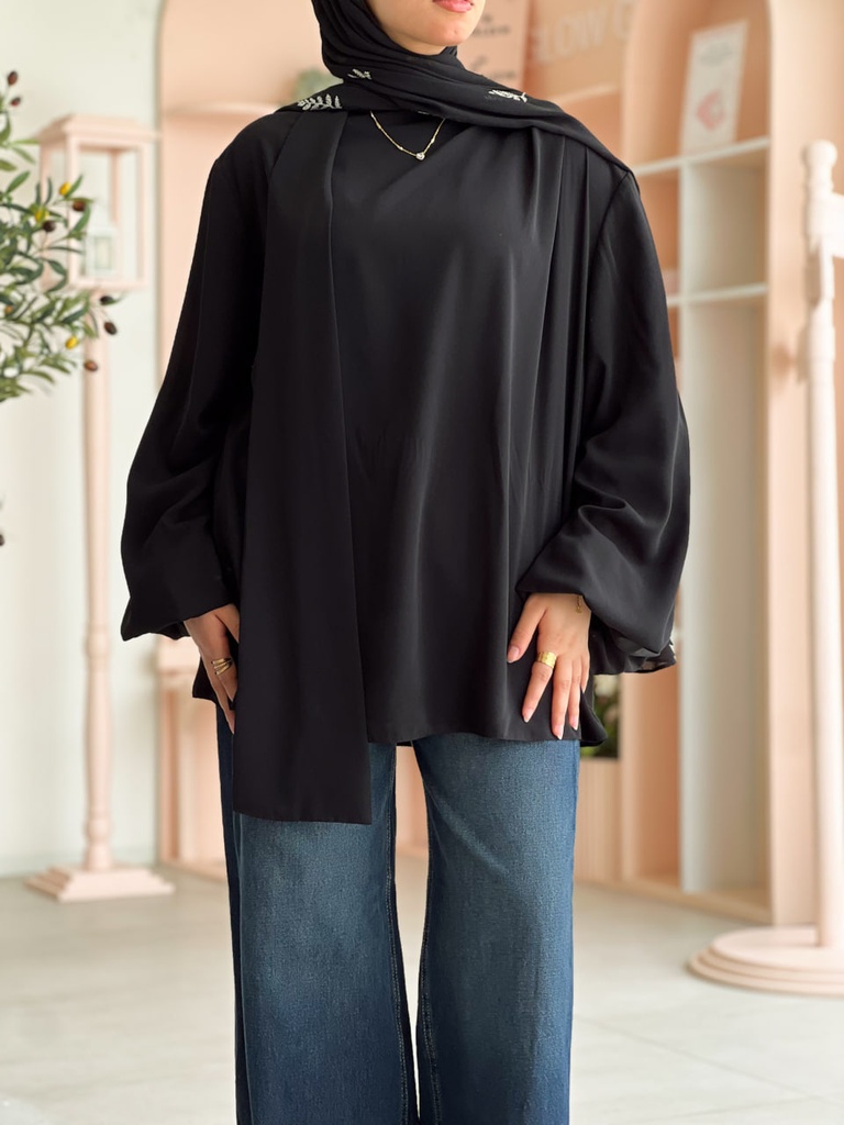 Black Louvre Blouse