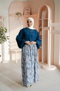 Teal Louvre Blouse