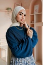Teal Louvre Blouse