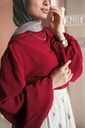 Maroon Louvre Blouse
