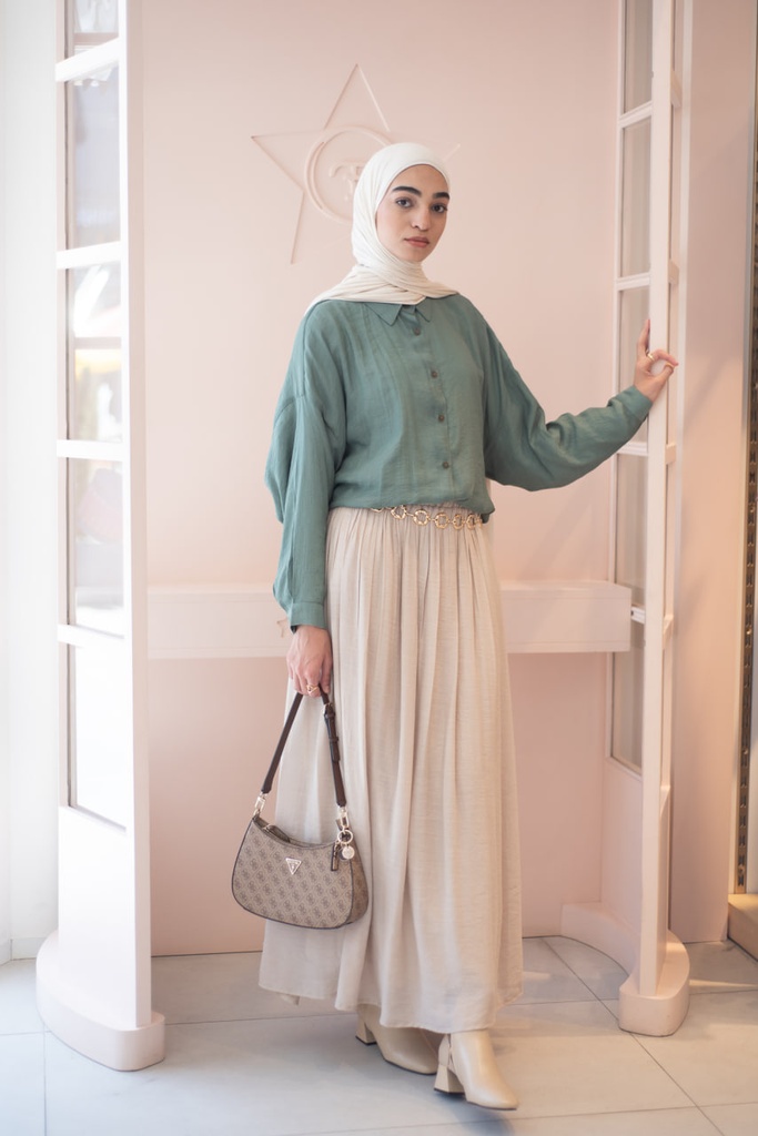 Beige Isla Skirt 