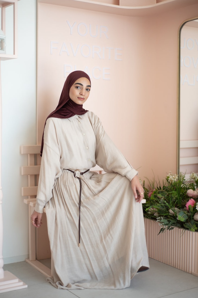 Beige Isla Skirt 
