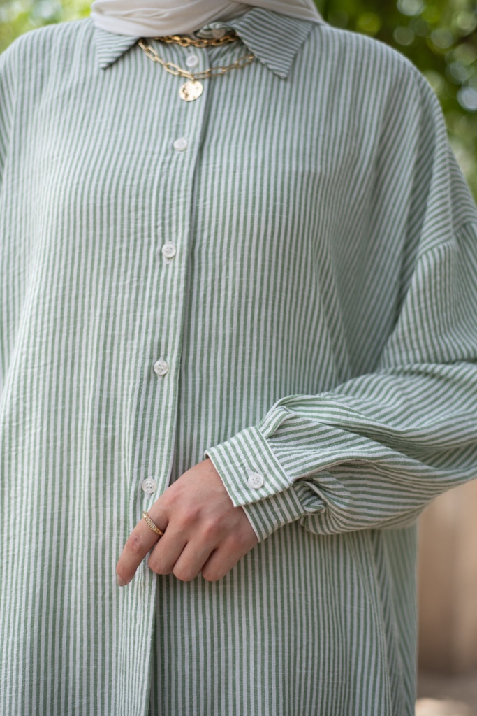 Green Stripea Shirt