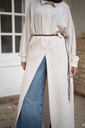 Beige Stripea Shirt 