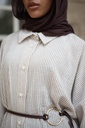 Beige Stripea Shirt 