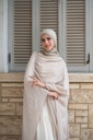 Beige Swan Cape Blouse