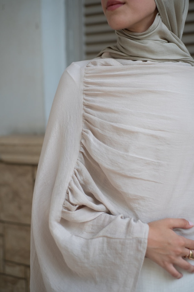 Beige Swan Cape Blouse