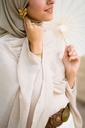 Beige Swan Cape Blouse