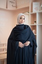 Midnight Swan Cape Blouse