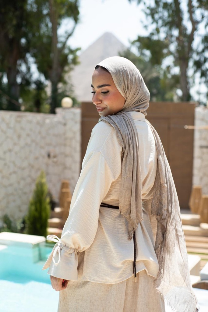 Beige Whirl Skirt   