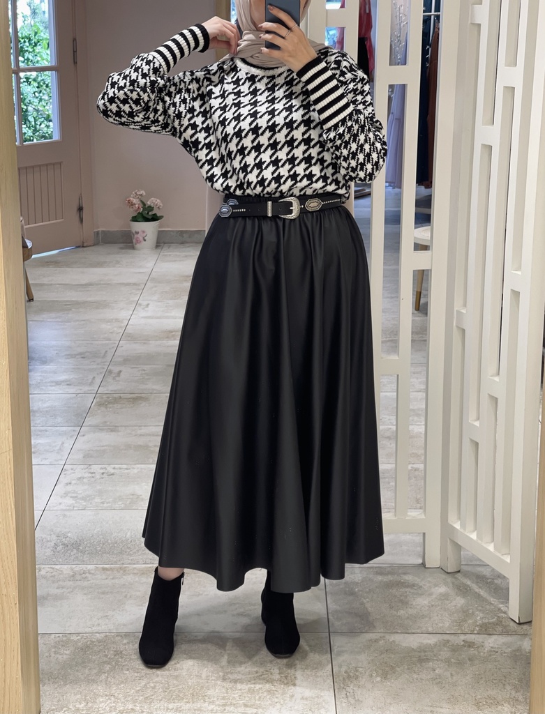 Black Klosh Leather Skirt | Fabric Tales