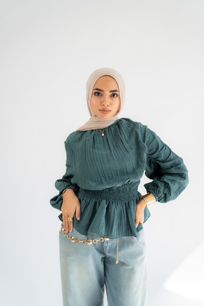 Teal Candlelight Blouse