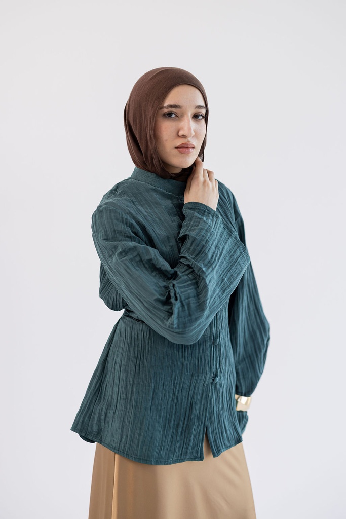 Teal Confetti Blouse  