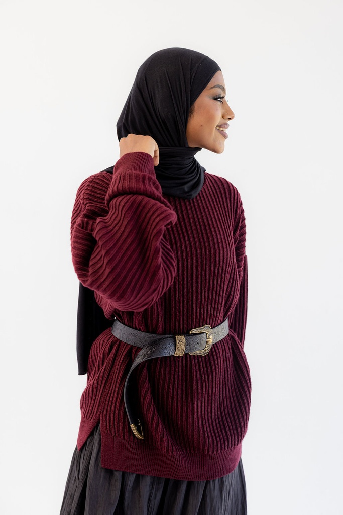 Burgundy Kyoto Pullover