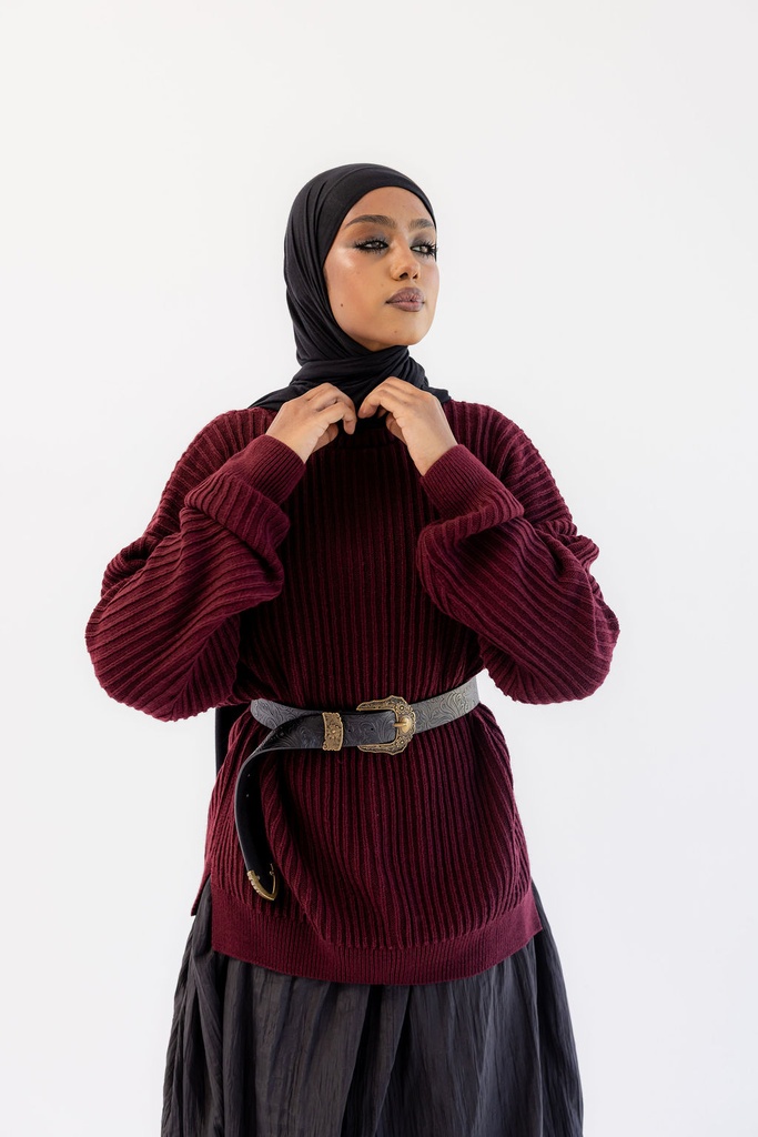Burgundy Kyoto Pullover