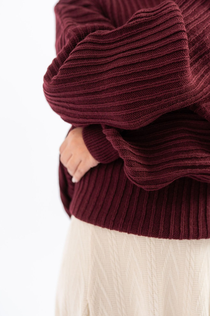 Burgundy Kyoto Pullover