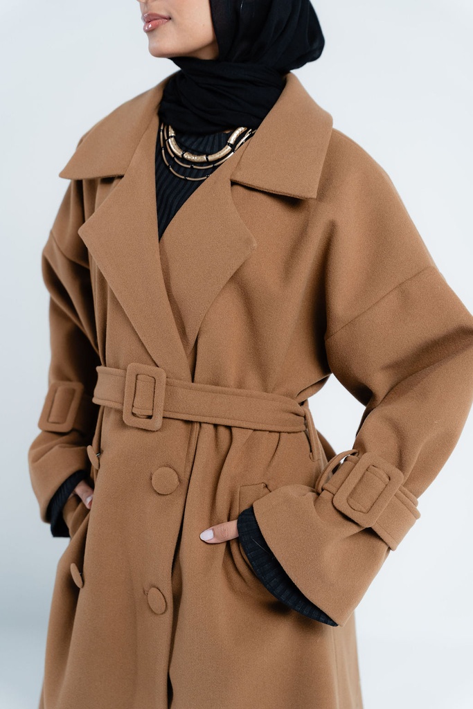 Camel Rue Trench Coat  