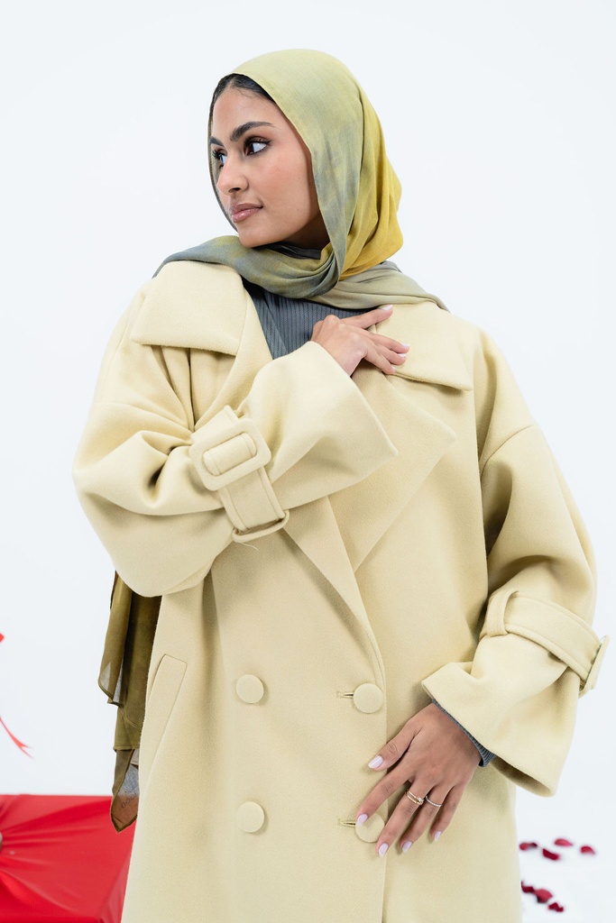 Butter Yellow Rue Trench Coat  