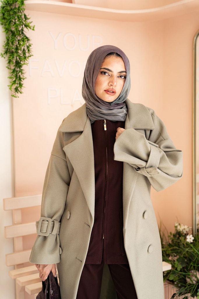 Sage Rue Trench Coat