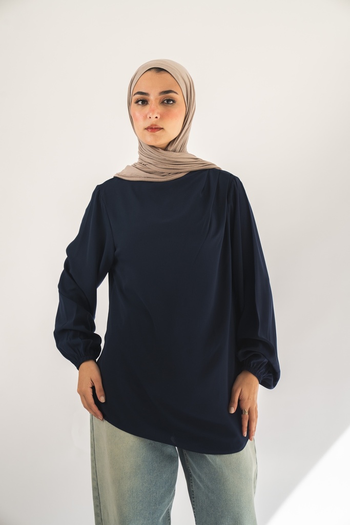 Navy Solana Blouse