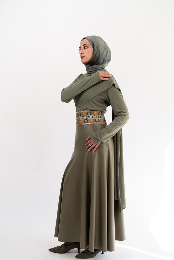 Olive Byblos Skirt  
