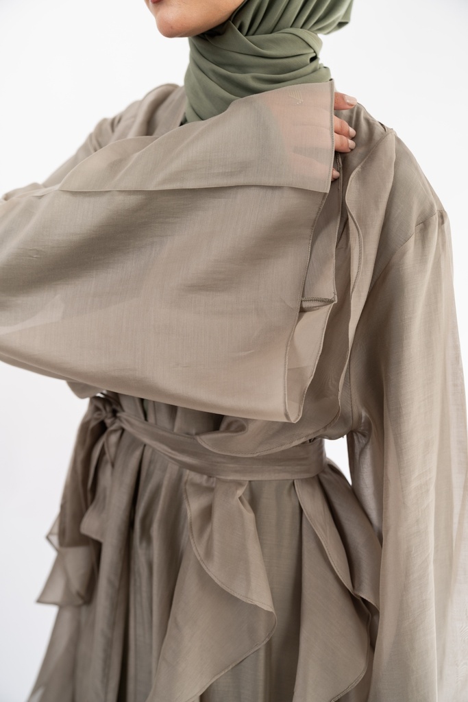 Greige Aleppo Kaftan   