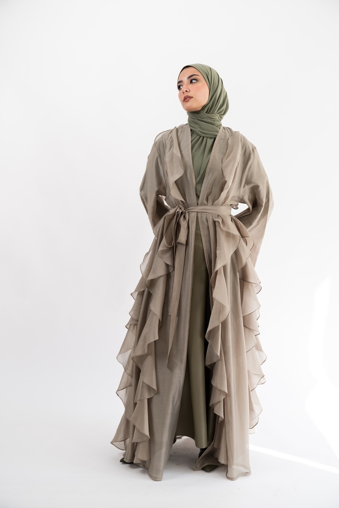 Greige Aleppo Kaftan   