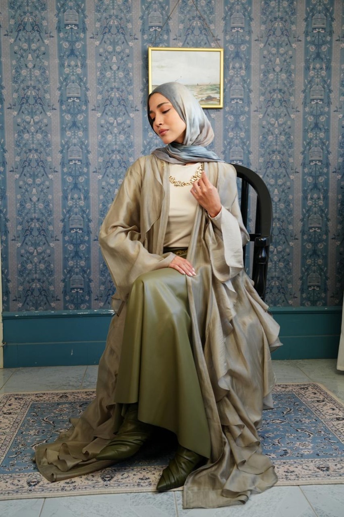 Greige Aleppo Kaftan   