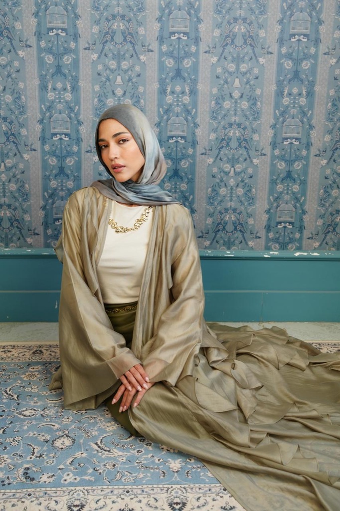 Greige Aleppo Kaftan   