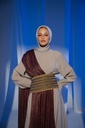 Greige Sham Abaya  