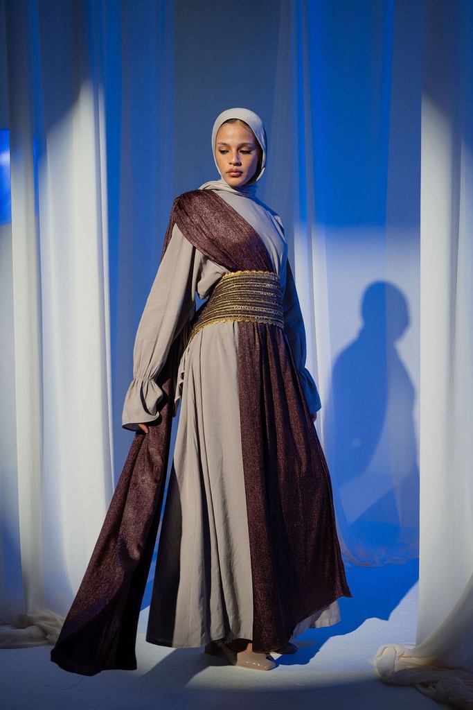 Greige Sham Abaya  