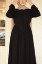 RIbbon Black Abaya
