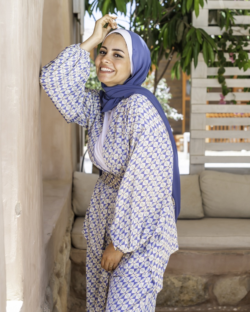 Indigo Chiffon Veil