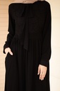 RIbbon Black Abaya