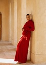 Red Aleena Wrap Dress