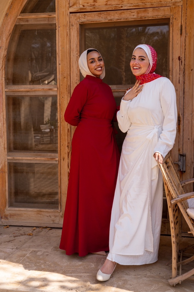 Red Aleena Wrap Dress