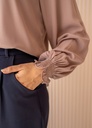 Coffee Turtleneck Blouse