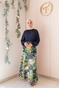 Dark Blue Turtleneck Blouse