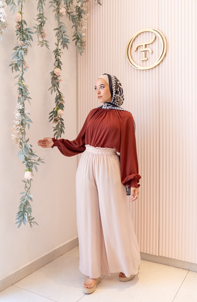 Cafe Aura Chiffon Pants