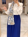 Royal Blue Pleated Skirt