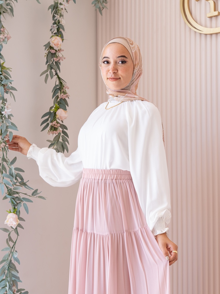 White Turtleneck Blouse