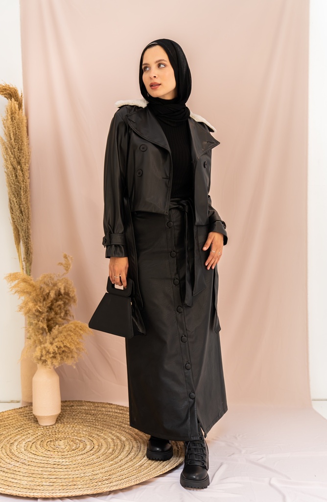 Black Amber Faux Jacket