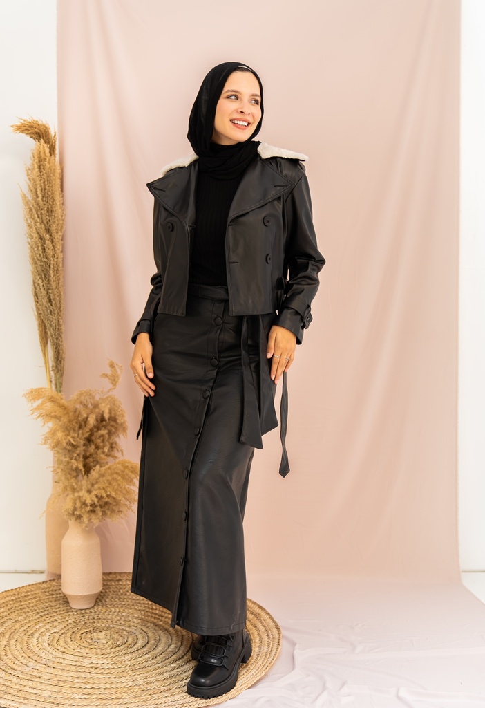 Black Amber Faux Jacket