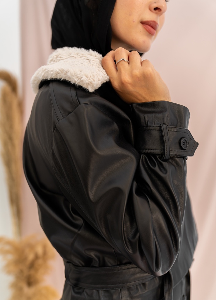 Black Amber Faux Jacket