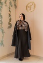 Black Satin Accordion Skirt