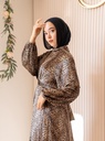Feline Pleated Dress
